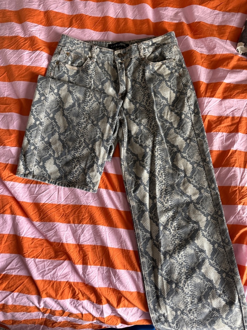 Snake Print Jeans